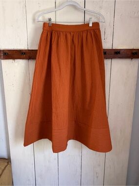 House of Harlow 1960 Rust Orange A-Line Skirt